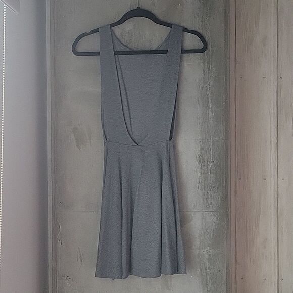 VTG American Apparel Gray Y2k Skater Mini Fit Flare Indie Sleaze Grunge Dress S - Picture 3 of 14